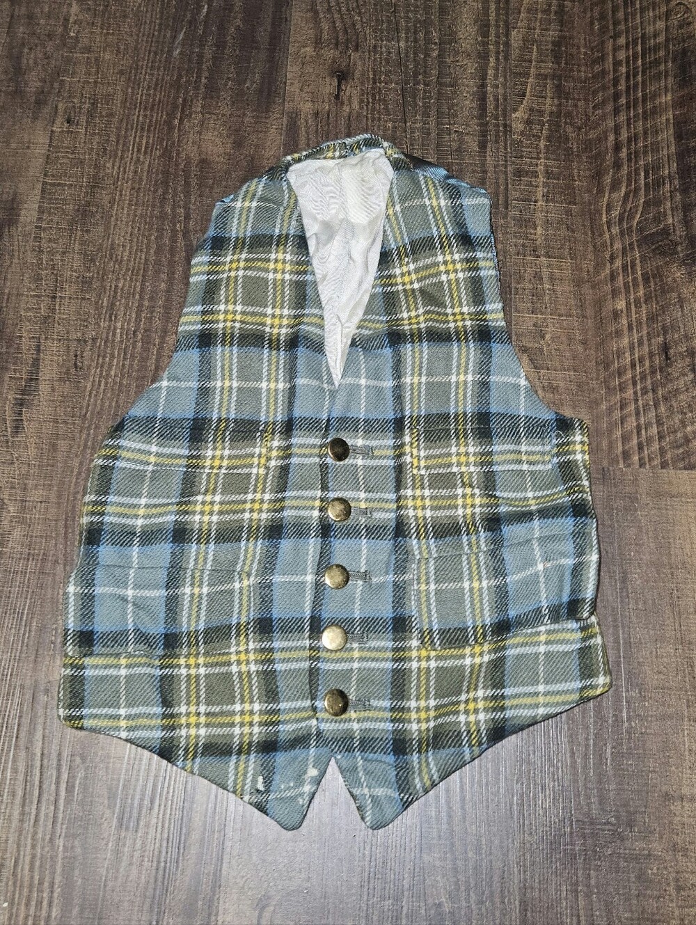 Vintage Simpson's Tartan Plaid Wool Vest